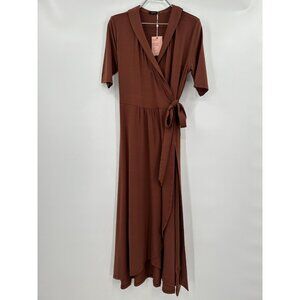 women's brown leather dress Attention Magnet Faux Leather Dress main image 1